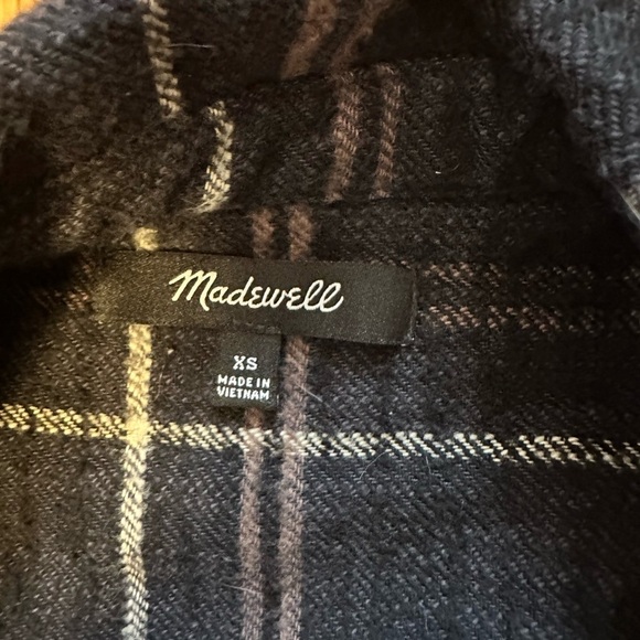 Madewell Slub Flannel Sunday Shirt size XS f6 - Picture 12 of 12